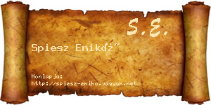 Spiesz Enikő névjegykártya